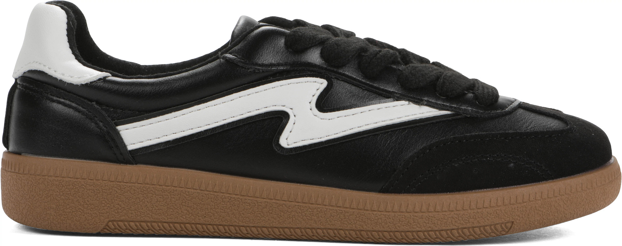 Steve Madden Kirby Court shown in Black/White/Gum (Black)